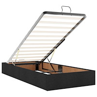 vidaXL Ottomansk säng med madrass och LED-lampor svart 80x200cm tyg