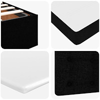 vidaXL Ottomansk säng med madrass och LED-lampor svart 80x200cm tyg