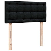 vidaXL Ottomansk säng med madrass och LED-lampor svart 80x200cm tyg