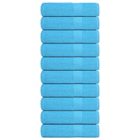 vidaXL Handdukar 10 st turkos 50x100 cm 360 gsm 100% bomull