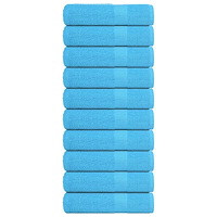 vidaXL Duschhanddukar 10 st turkos 70x140 cm 360 gsm 100% bomull