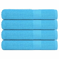 vidaXL Bastuhanddukar 4 st turkos 80x200 cm 360 gsm 100% bomull