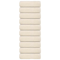 vidaXL Gästhanddukar 10 st gräddvit 30x50 cm 360 gsm 100% bomull