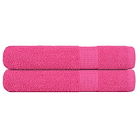 vidaXL Handdukar 2 st rosa 100x200 cm 360 gsm 100% bomull