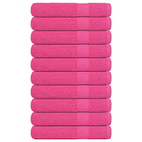 vidaXL Handdukar 10 st rosa 100x200 cm 360 gsm 100% bomull