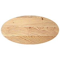 vidaXL Bordsskiva 100x50x4 cm massiv ek oval