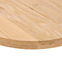 vidaXL Bordsskiva 100x50x4 cm massiv ek oval