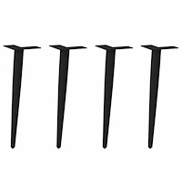 vidaXL Soffbordsben koniska 4 st svarta 30-31 cm stål