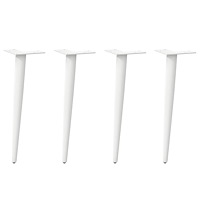vidaXL Soffbordsben koniska 4 st vita 30-31 cm stål