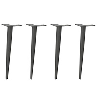 vidaXL Soffbordsben koniska 4 st antracit 30-31 cm stål