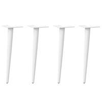 vidaXL Soffbordsben koniska 4 st vita 42-43 cm stål