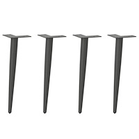 vidaXL Soffbordsben koniska 4 st antracit 42-43 cm stål
