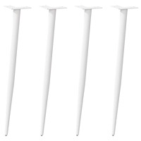 vidaXL Konsolbordsben koniska 4 st vita 72-73 cm stål