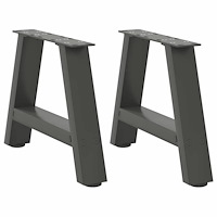 vidaXL Soffbordsben A-formade 2 st antracit 30x(30-31) cm stål