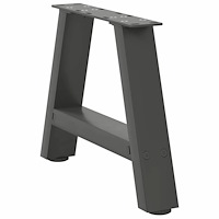 vidaXL Soffbordsben A-formade 2 st antracit 30x(30-31) cm stål