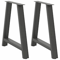 vidaXL Matbordsben A-formade 2 st antracit 70x(72-73) cm stål