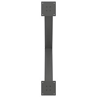 vidaXL Matbordsben X-formade 3 st antracit 90x(72-73) cm stål