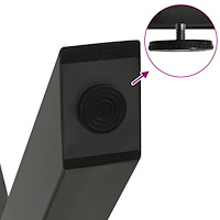 vidaXL Matbordsben X-formade 3 st antracit 90x(72-73) cm stål