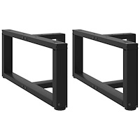vidaXL Soffbordsben T-formade 2 st svarta 70x25x(30-31) cm stål