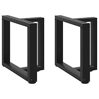 vidaXL Soffbordsben T-formade 2 st svarta 50x25x(42-43) cm stål