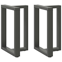 vidaXL Matbordsben T-formade 2 st antracit 60x35x(72-73) cm stål