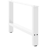 vidaXL Soffbordsben vita 2 st 70x(42-43) cm stål