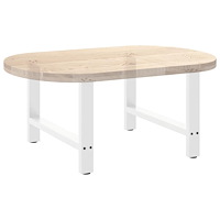 vidaXL Soffbordsben vita 2 st 70x(42-43) cm stål
