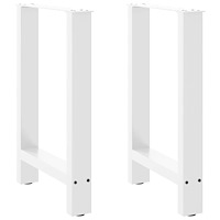 vidaXL Matbordsben vita 2 st 60x(72-73) cm stål