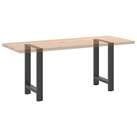 vidaXL Matbordsben antracit 2 st 60x(72-73) cm stål