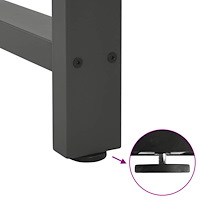 vidaXL Matbordsben antracit 2 st 60x(72-73) cm stål