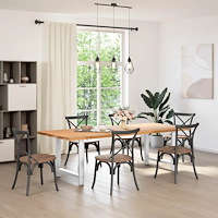 vidaXL Matbordsben vita 2 st 80x(72-73) cm stål