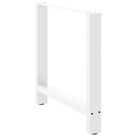 vidaXL Matbordsben vita 2 st 80x(72-73) cm stål