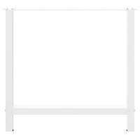 vidaXL Matbordsben vita 2 st 80x(72-73) cm stål