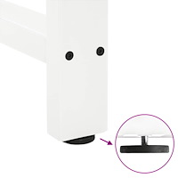 vidaXL Matbordsben vita 2 st 80x(72-73) cm stål