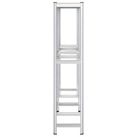 vidaXL Däckhylla 2 lager 2 st silver 110x40x180cm stål konstruerat trä