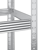 vidaXL Däckhylla 2 lager 2 st silver 110x40x180cm stål konstruerat trä