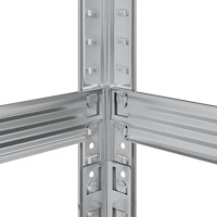 vidaXL Däckhylla 2 lager 2 st silver 110x40x180cm stål konstruerat trä