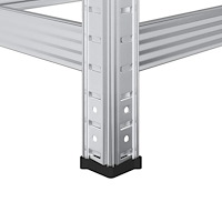 vidaXL Däckhylla 2 lager 2 st silver 110x40x180cm stål konstruerat trä