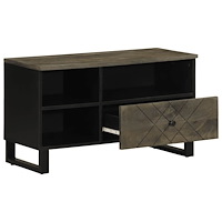 vidaXL Tv-bänk svart 80x33x46 cm massivt mangoträ