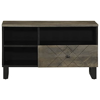 vidaXL Tv-bänk svart 80x33x46 cm massivt mangoträ