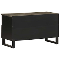 vidaXL Tv-bänk svart 80x33x46 cm massivt mangoträ