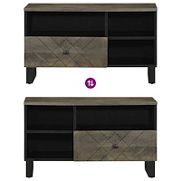 vidaXL Tv-bänk svart 80x33x46 cm massivt mangoträ