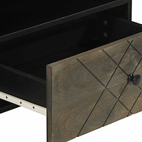 vidaXL Tv-bänk svart 80x33x46 cm massivt mangoträ