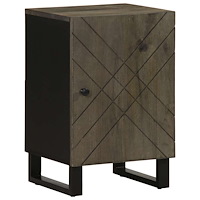 vidaXL Badrumsskåp svart 38x33x58 cm massivt mangoträ