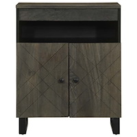 vidaXL Skänk svart 60x33x75 cm massivt mangoträ
