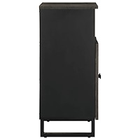 vidaXL Skänk svart 60x33x75 cm massivt mangoträ