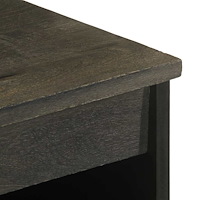 vidaXL Skänk svart 60x33x75 cm massivt mangoträ