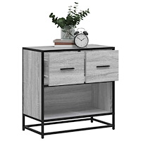 vidaXL Sängbord grå sonoma 60x31x60 cm konstruerat trä och metall