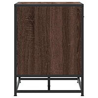 vidaXL Skobänk brun ek 60x40x53,5 cm konstruerat trä och metall