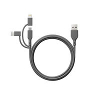 GP Cable USB-A to USB-C 3-in-1 Micro-USB + Lightning CY1N 1m